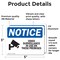 Signmission Video Surveillance In Use On These Premises OSHA Notice Sign, Vinyl Decal, 5in W x 3.5in L, 2PK OS-2PACK-NS-D-35-L-16813 - alternate 2
